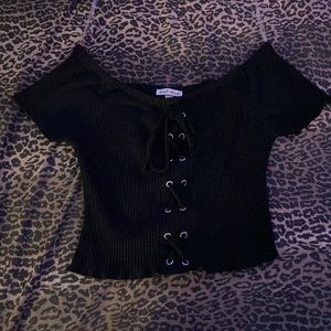cute black crop top